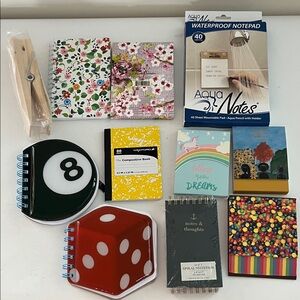 Colorful Notebook and Notepad Set